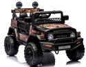 Autko na akumulator Toyota FJ Cruiser CZARNY, 4x4, Fotelik z ekoskóry, pilot, koła EVA