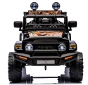 Autko na akumulator Toyota FJ Cruiser CZARNY, 4x4, Fotelik z ekoskóry, pilot, koła EVA