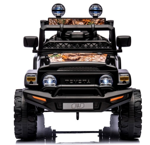 Autko na akumulator Toyota FJ Cruiser CZARNY, 4x4, Fotelik z ekoskóry, pilot, koła EVA