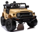 Autko na akumulator Toyota FJ Cruiser BEŻOWY, 4x4, Fotelik z ekoskóry, pilot, koła EVA