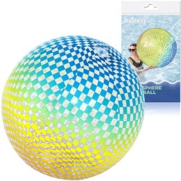 Bestway Dmuchana piłka plażowa KOLOROWE KWADRACIKI - duża 107cm 31152