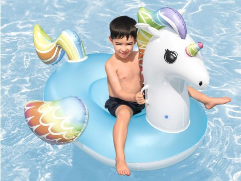 Bestway Dmuchany materac do pływania JEDNOROŻEC z uchwytami 155x119cm 41114