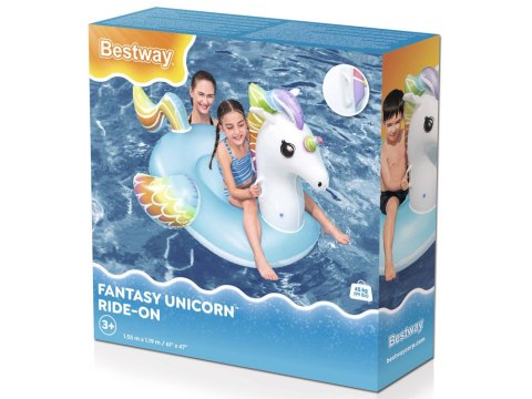 Bestway Dmuchany materac do pływania JEDNOROŻEC z uchwytami 155x119cm 41114