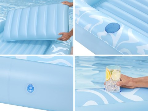 Bestway Materac plażowy 214x155cm + poduszka i uchwyt na kubek 43838