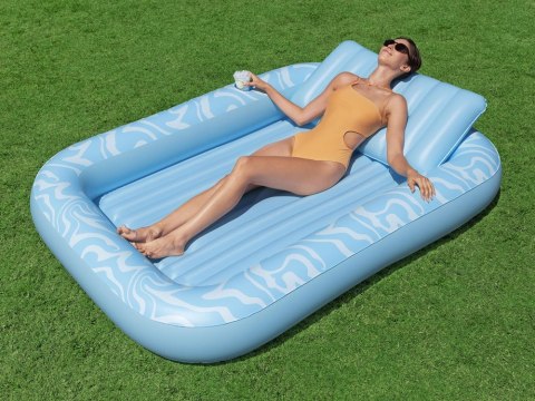 Bestway Materac plażowy 214x155cm + poduszka i uchwyt na kubek 43838