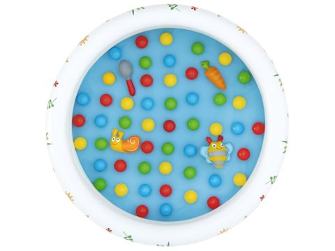 Bestway Suchy basen z kulkami KWIATOWY 102x25cm + 50 piłek i zabawki 52466