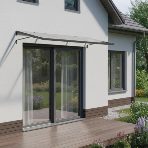Daszek nad drzwi wejściowe 140x90 cm zadaszenie osłona UV MultiGarden