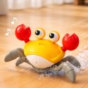 Krab uciekający pełzający czujnik interaktywna akumulator USB czerwony