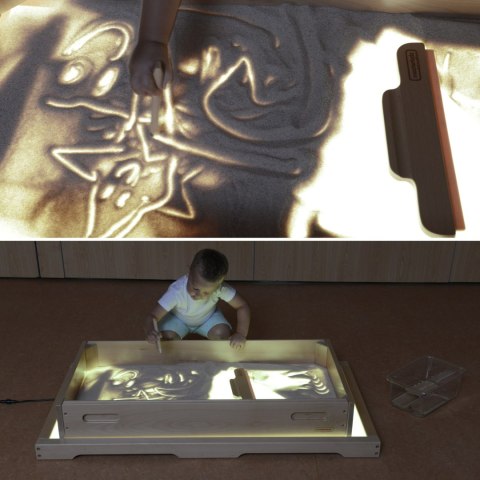 MASTERKIDZ Prostokatna Taca Do Zabawy Piaskiem Do Panelu Świetlnego LED STEM