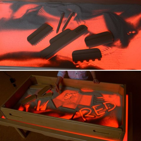 MASTERKIDZ Prostokatna Taca Do Zabawy Piaskiem Do Panelu Świetlnego LED STEM