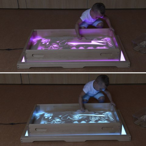 MASTERKIDZ Prostokatna Taca Do Zabawy Piaskiem Do Panelu Świetlnego LED STEM