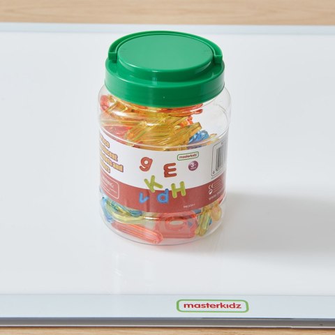 MASTERKIDZ Przezroczysty Alfabet 52 Kolorowe Literki Do Panelu Świetlnego STEM