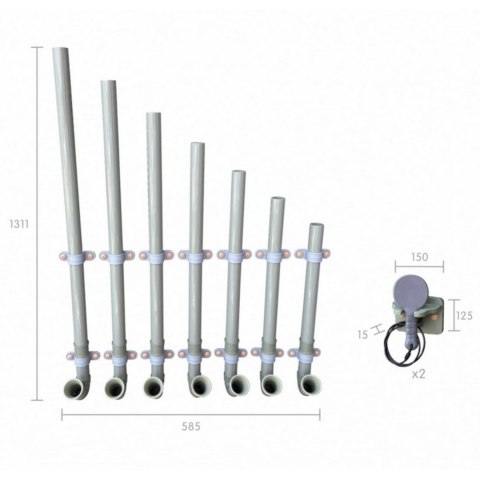 MASTERKIDZ Thongofon Organy Rurowe Instrument Muzyczny Akcesoria Do Tablicy STEM