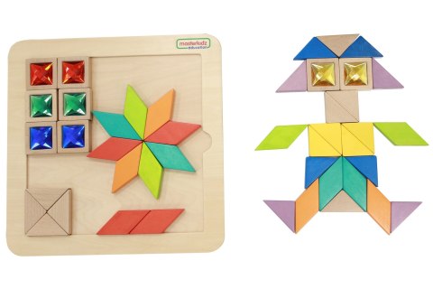MASTERKIDZ Układanka Mozaika Nauka Kolorów i Kształtów Tangram
