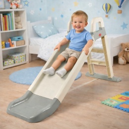 Największa Zjeżdżalnia Ogrodowa dla Dzieci XXL 145cm KREMOWO-SZARA