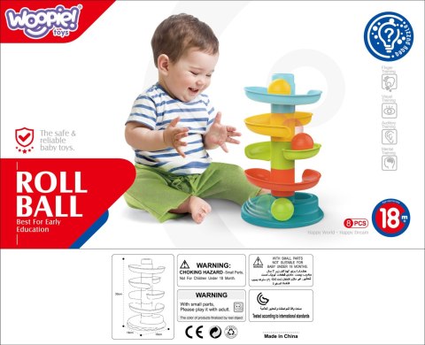 WOOPIE Kulodrom Tor Kulkowy Zestaw Spirala + 3 Kulki