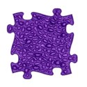 WOOPIE Mata Sensoryczna Ortopedyczna Puzzle 11 el. - Kolor Różowy/Fioletowy