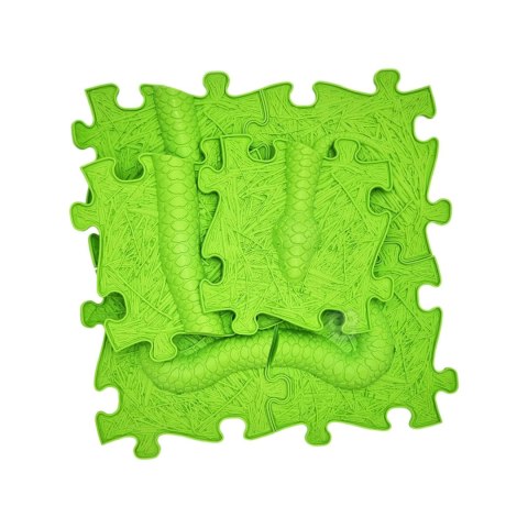 WOOPIE Mata Sensoryczna Ortopedyczna Puzzle Wąż Zielony 6 el.