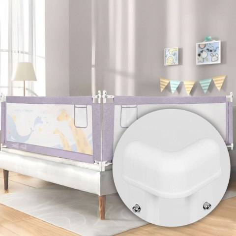 Barierka ochronna na łóżko 200 cm osłona zabezpieczenie dla dzieci ECOTOYS