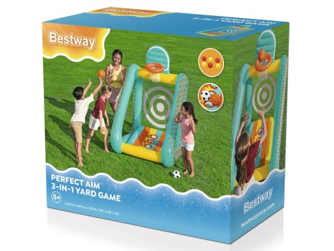 Bestway Gra ogrodowa 3w1 koszykówka + piłka nożna + cel 127x109x178cm 52813