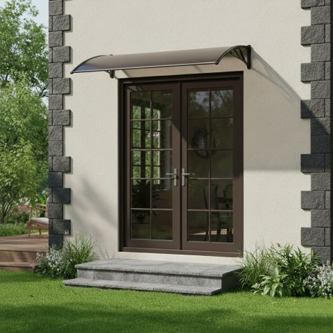 Daszek nad drzwi 100x80 cm zadaszenie osłona poliwęglan MultiGarden