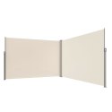Markiza narożna boczna tarasowa LUARO parawan zwijany 181 x 620 cm beżowy