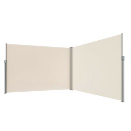 Markiza narożna boczna tarasowa LUARO parawan zwijany 181 x 620 cm beżowy