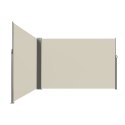 Markiza narożna boczna tarasowa LUARO parawan zwijany 181 x 620 cm beżowy