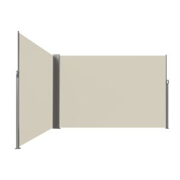 Markiza narożna boczna tarasowa LUARO parawan zwijany 181 x 620 cm beżowy