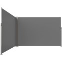 Markiza narożna boczna tarasowa LUARO parawan zwijany 181 x 620 cm szary