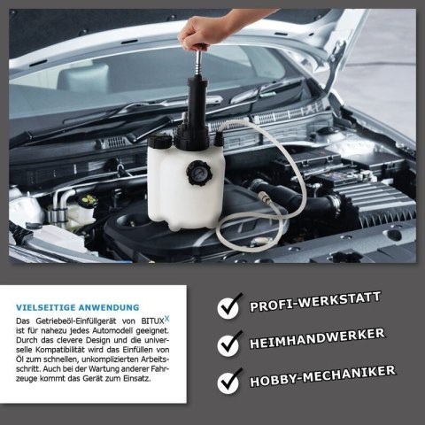 Pompa oleju przekładniowego, do napełniania ręczna Bituxx 3litry 10-30PSI