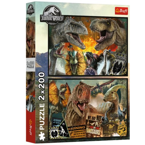 Puzzle - 2x200 - Prehistoryczny świat - Jurrasic World - Trefl 13316