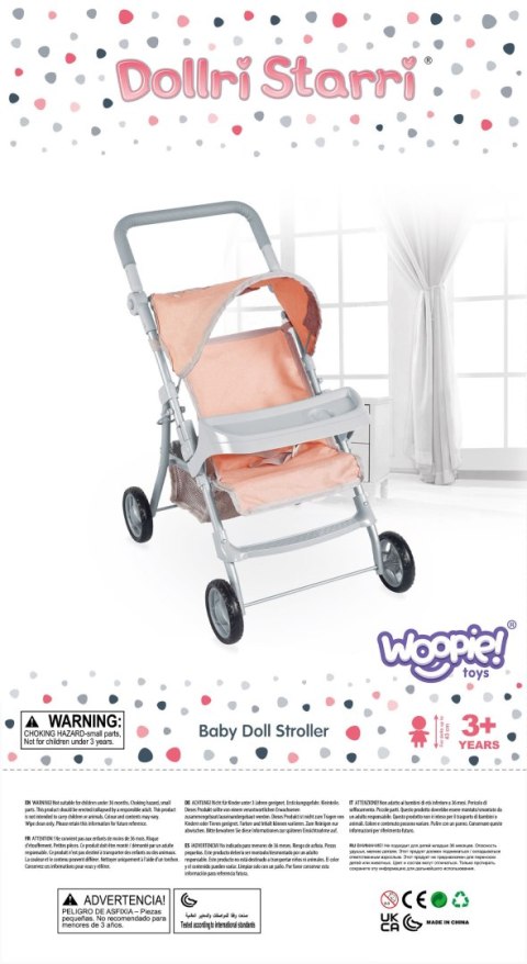 WOOPIE ROYAL Spacerówka Wózek dla Lalek Serca Kolorowe