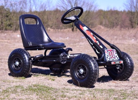 Wielki Gokart A-15 Pompowane koła HIT CZARNY/A-15