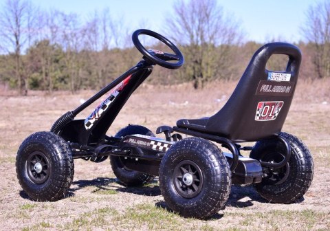 Wielki Gokart A-15 Pompowane koła HIT CZARNY/A-15