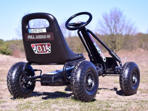 Wielki Gokart A-15 Pompowane koła HIT CZARNY/A-15