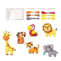 Zestaw Kreatywny Wyszywanki Filcowe Zwierzątka Dżungli 6szt