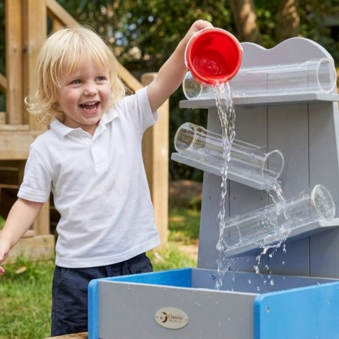 CLASSIC WORLD EDU Drewniana Kaskada Wodna Tor Wodny z Rurami i Zbiornikiem