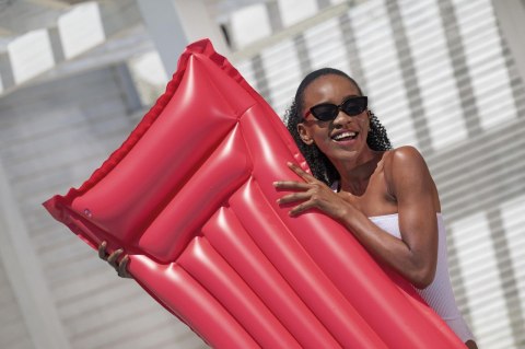 Dmuchany Materac do pływania Czerwony BESTWAY 183x69cm + Poduszka