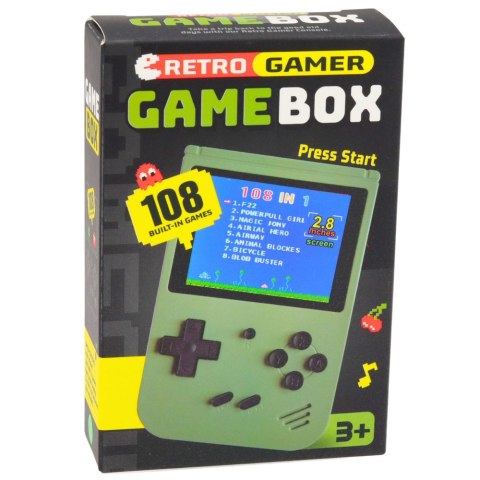 Gra Elektroniczna Konsola Retro 108w1 Ekran LCD Zielona