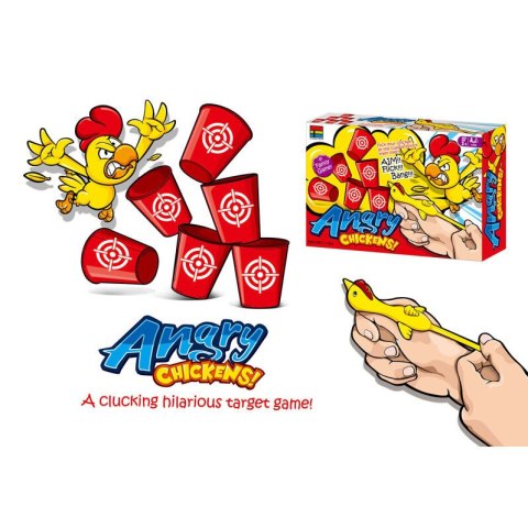 Gra Zręcznościowa Rodzinna Wściekłe Kurczaki Kubeczki 12 Sztuk
