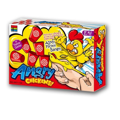 Gra Zręcznościowa Rodzinna Wściekłe Kurczaki Kubeczki 12 Sztuk