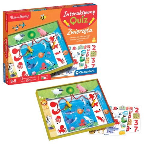 Gra edukacyjna Interaktywny Quiz Zwierzęta Język Polski Clementoni 50942