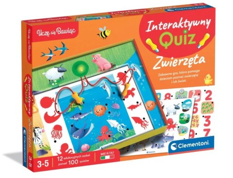 Gra edukacyjna Interaktywny Quiz Zwierzęta Język Polski Clementoni 50942