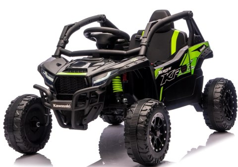 Kawasaki Teryx CZARNY Buggy Auto na akumulator 4x4 Koła EVA, Skóra, Pilot RC