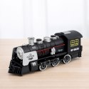 Klasyczna Lokomotywa Czujnik Przeszkód Dym Światła Dźwięki Czarna