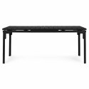 Stół ogrodowy rozkładany 180-240 cm do 12 os. stal HDPE czarny MultiGarden