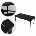 Stół ogrodowy rozkładany 180-240 cm do 12 os. stal HDPE czarny MultiGarden