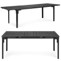 Stół ogrodowy rozkładany 180-240 cm do 12 os. stal HDPE szary MultiGarden