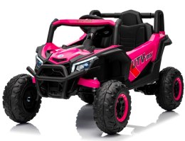 UTV2 Auto na Akumulator BUGGY R-sport RÓŻOWY 4x4 Koła EVA, SKÓRA, Pilot RC